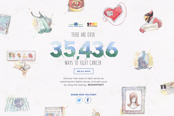 Stand Up To Cancer website preview